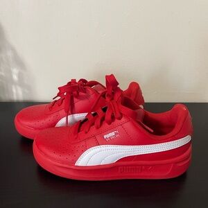 Boys Puma Red Sneakers